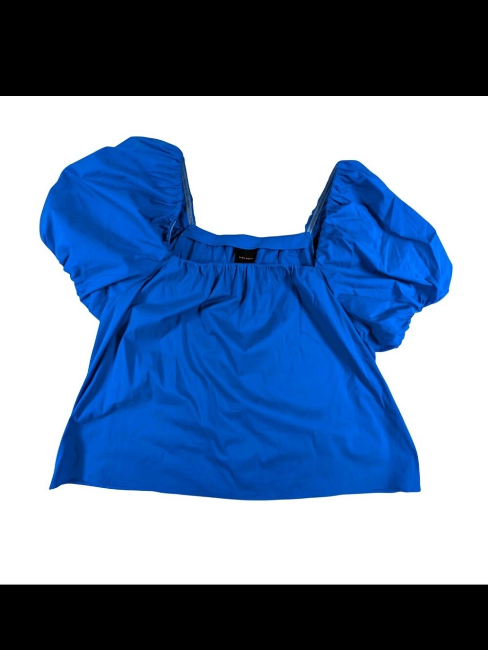 Alex Marie Blue Puff Sleeve Gemma Square Neck brrr Cooling Top XXL NWT - Picture 3 of 7